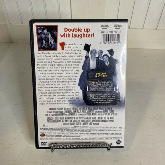 5/$15 Marx Bros DVD Movies Double Feature Room Service At The Circus - Picture 3 of 3